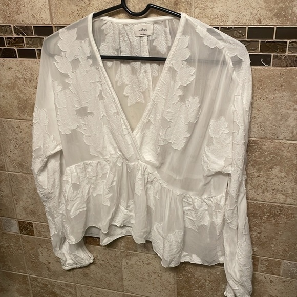 Aritzia Wilfred Augustine Peplum Blouse Size Small - Picture 2 of 9